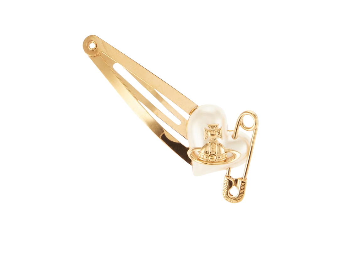 Vivienne Westwood Vivienne Westwood Orietta Hair Clip In Gold-Tone And Pearl