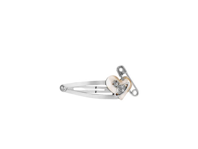 Vivienne Westwood Vivienne Westwood Orietta Hair Clip In Silver-tone Brass And Pearl - view 1