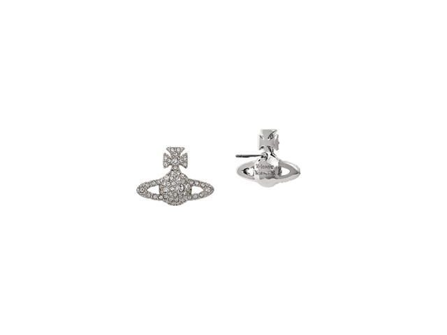 Vivienne Westwood Vivienne Westwood Grace Bas Relief Stud Earrings Platinum Crystal - view 2