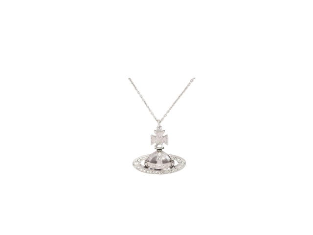 Vivienne Westwood Vivienne Westwood Pina Bas Relief Orb Pendant In Silver - view 1