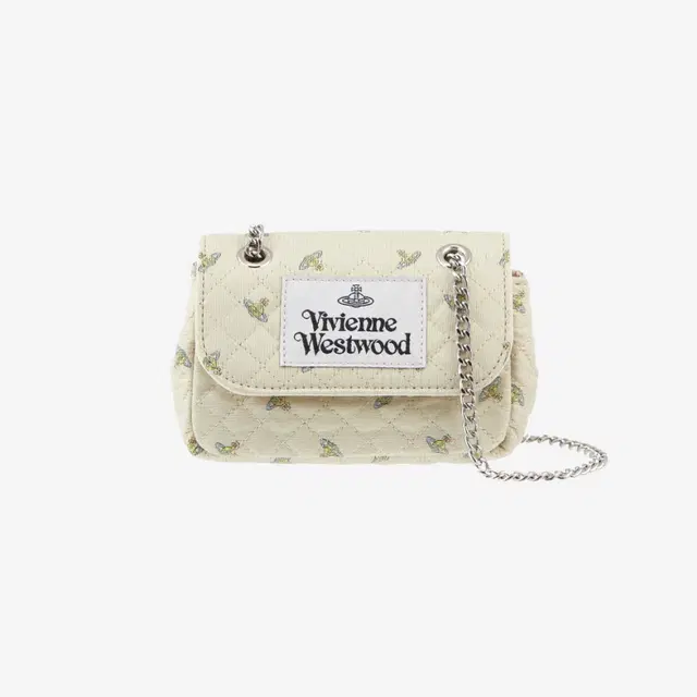 Vivienne Westwood Vivienne Westwood Quilt Baby ORB Small Purse With Chain Beige - view 1