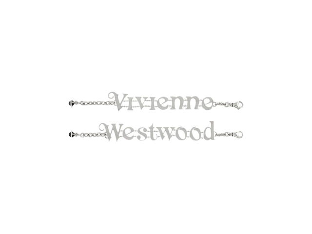 Vivienne Westwood Vivienne Westwood Raimunda Twin Bracelet Platinum-Black Enamel - view 5