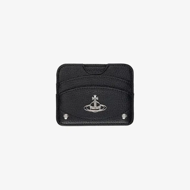Vivienne Westwood Vivienne Westwood Re-Vegan Grain Half Moon Card Holder Black - view 1