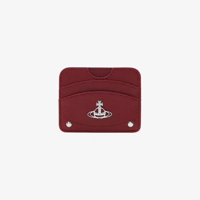 Vivienne Westwood Vivienne Westwood Re-Vegan Grain Half Moon Card Holder Red - view 2