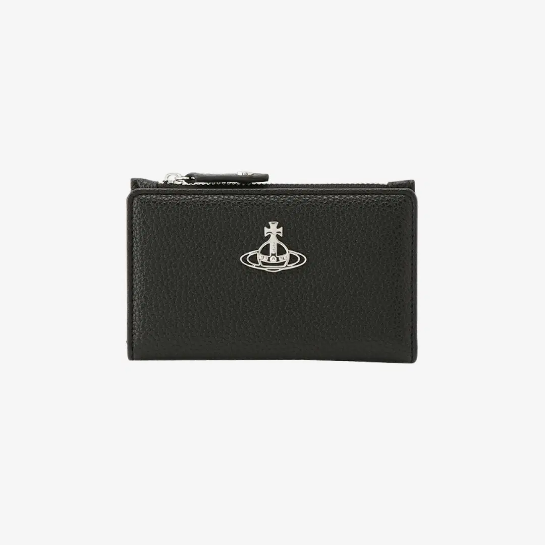 Vivienne Westwood Vivienne Westwood Re-Vegan Grain Leather Silm Flap Card Holder Black