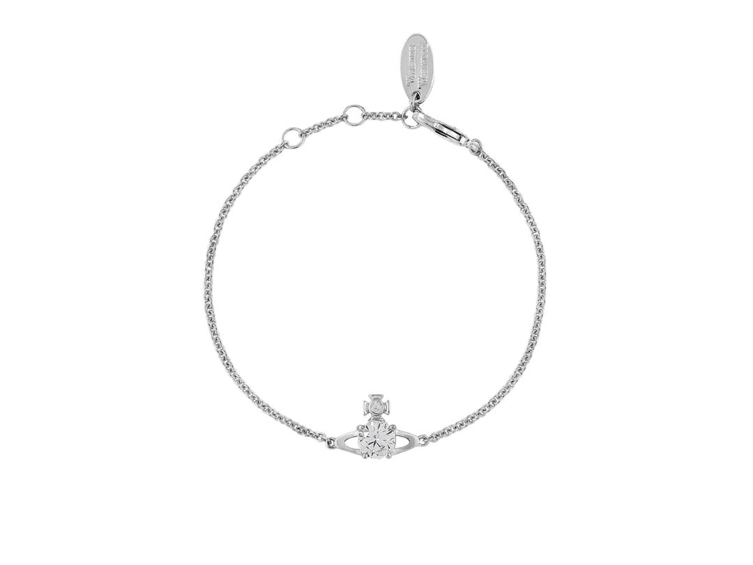 Vivienne Westwood Vivienne Westwood Reina Small Bracelet In Cubic Zirconia Crystals With Silver-Tone Plating