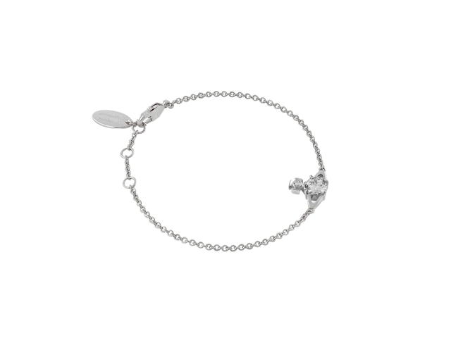Vivienne Westwood Vivienne Westwood Reina Small Bracelet In Cubic Zirconia Crystals With Silver-Tone Plating - view 2