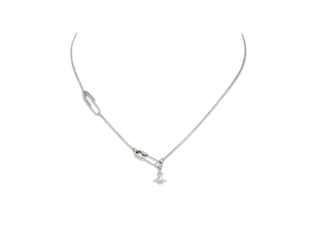 Vivienne Westwood Vivienne Westwood Safety Pin Pendant Necklace Platinum