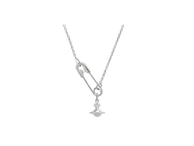 Vivienne Westwood Vivienne Westwood Safety Pin Pendant Necklace Platinum - view 2