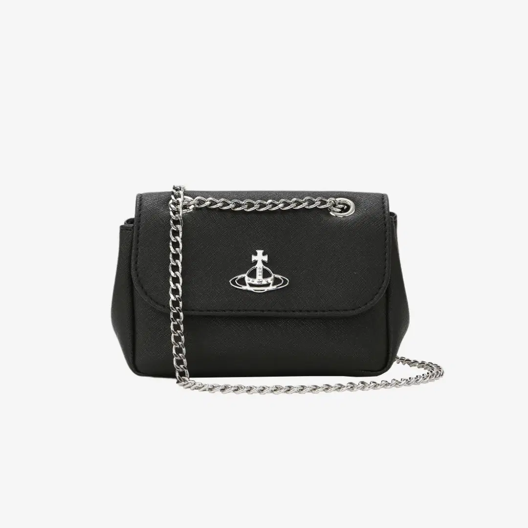 Vivienne Westwood Vivienne Westwood Saffiano Biogreen Small Purse Cross Bag Black