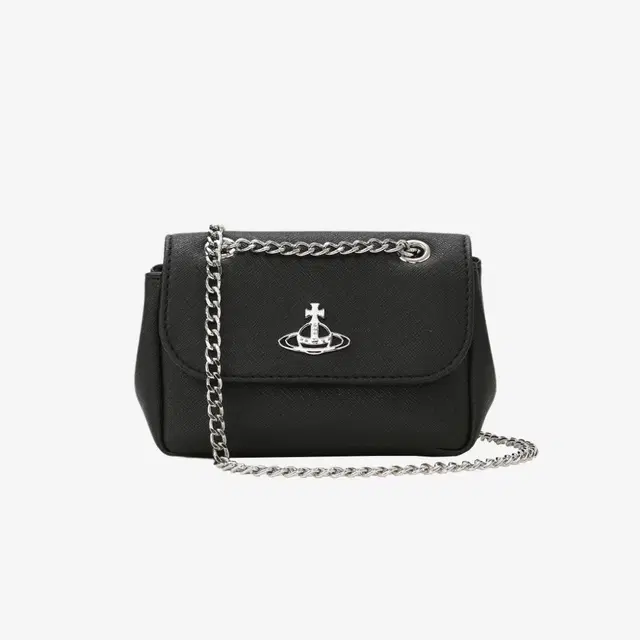 Vivienne Westwood Vivienne Westwood Saffiano Biogreen Small Purse Cross Bag Black - view 1