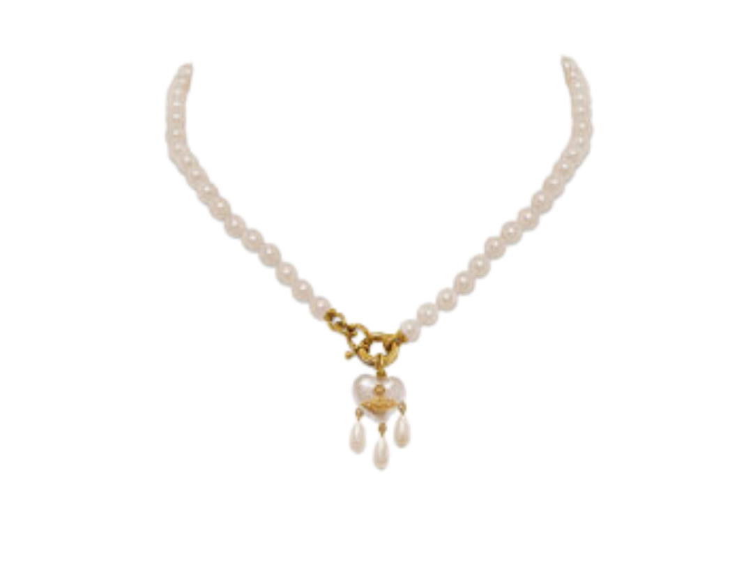 Vivienne Westwood Vivienne Westwood Sheryl Pearl Necklace Gold-Creamrose Pearl