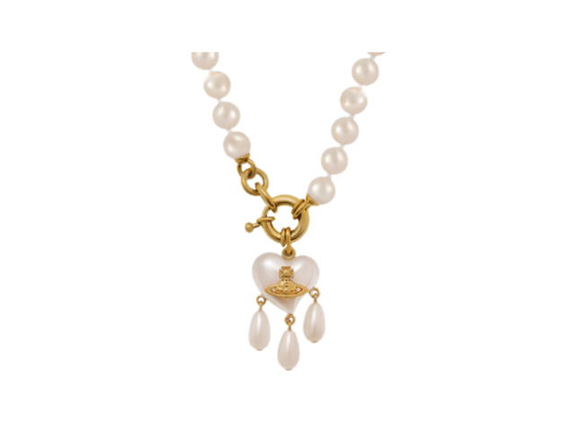 Vivienne Westwood Vivienne Westwood Sheryl Pearl Necklace Gold-Creamrose Pearl - view 2