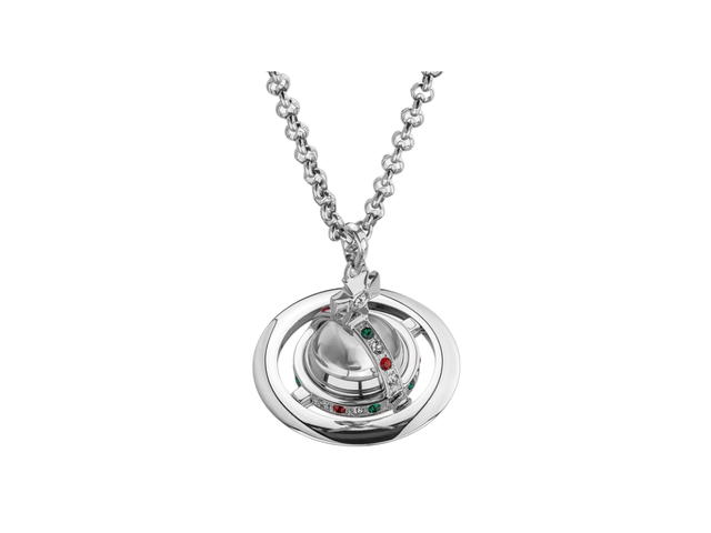 Vivienne Westwood Vivienne Westwood Small Orb Watch Pendant Necklace In Swarovski Crystals With Silver-Tone Hardware - view 2