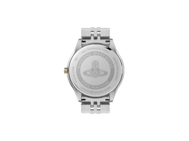 Vivienne Westwood Vivienne Westwood The Camberwell Watch In Polished Coating With Red Branded Dial And Chain-Link Strap - view 3