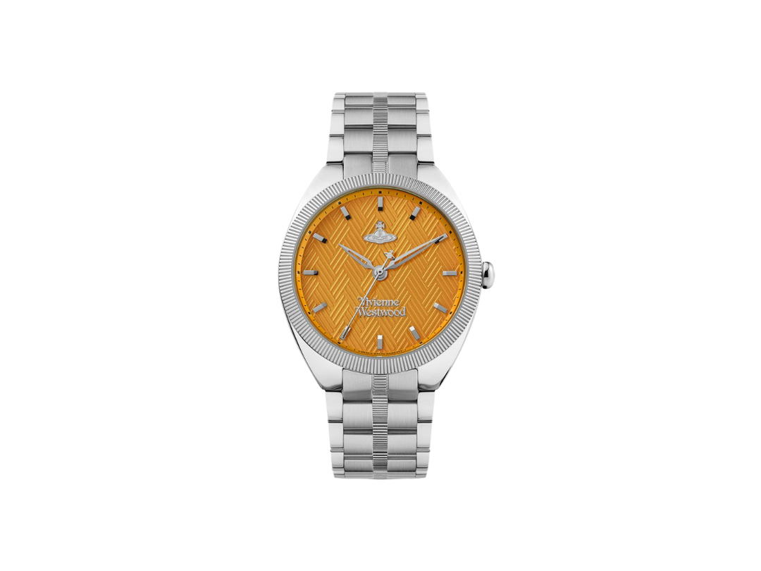 Vivienne Westwood Vivienne Westwood The Mews In Brushed Finish With Silver-Tone Hardware Silver Orange (VV281TNSL)