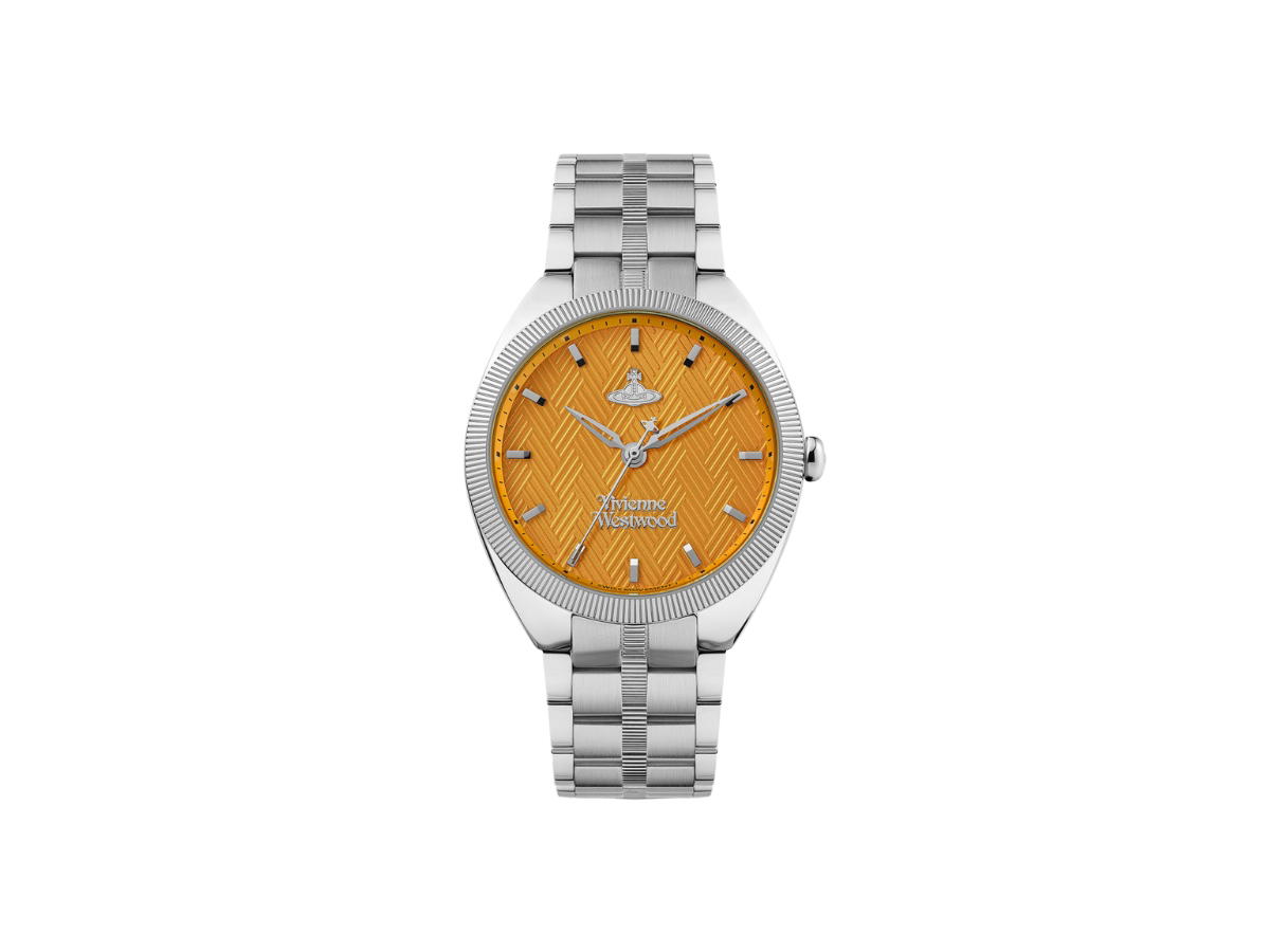 Vivienne Westwood Vivienne Westwood The Mews In Brushed Finish With Silver-Tone Hardware Silver Orange (VV281TNSL)