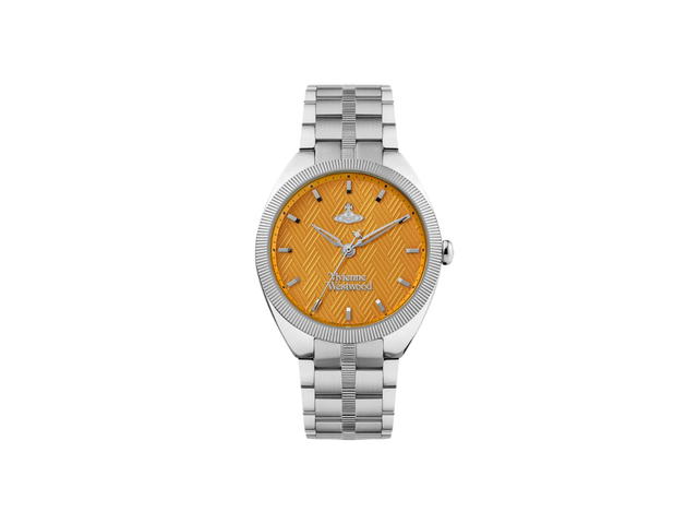 Vivienne Westwood Vivienne Westwood The Mews In Brushed Finish With Silver-Tone Hardware Silver Orange (VV281TNSL) - view 1