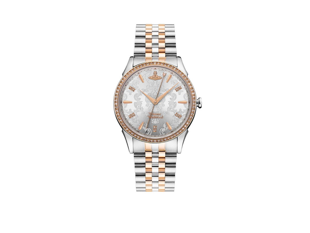 Vivienne Westwood Vivienne Westwood The Wallace Watch In Stainless Steel With Silver-Rose Gold Metal