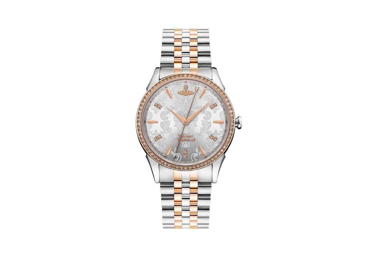 Vivienne Westwood Vivienne Westwood The Wallace Watch In Stainless Steel With Silver-Rose Gold Metal