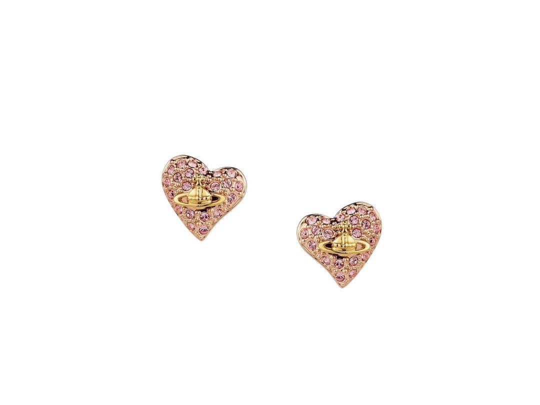 Vivienne Westwood Vivienne Westwood Tiny Diamante Earrings Pink Gold Ton Pink Gold