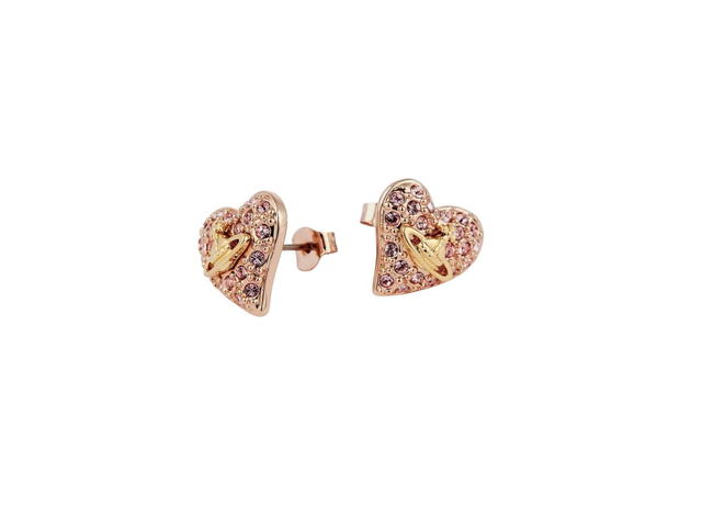 Vivienne Westwood Vivienne Westwood Tiny Diamante Earrings Pink Gold Ton Pink Gold - view 2