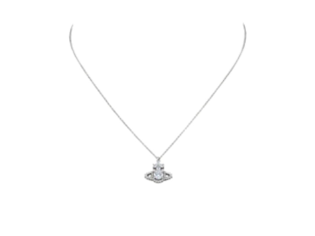 Vivienne Westwood Vivienne Westwood Valentina Orb Pendant Platinum-White Cz