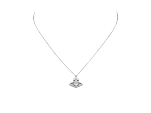 Vivienne Westwood Vivienne Westwood Valentina Orb Pendant Platinum-White Cz - view 1