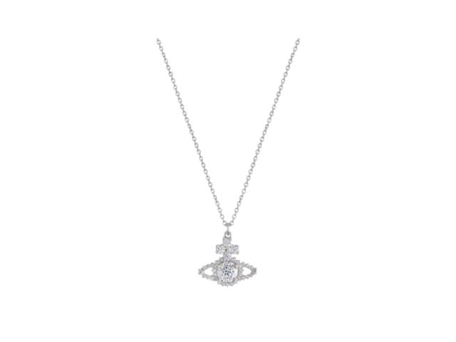 Vivienne Westwood Vivienne Westwood Valentina Orb Pendant Platinum-White Cz - view 2