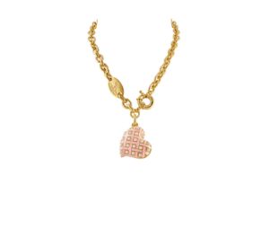 Buy Vivienne Westwood Valentines Heart Locket Necklace Gold-Creamrose Pearl-Pink Enamel at Sasom – Authentic and Ready to Ship