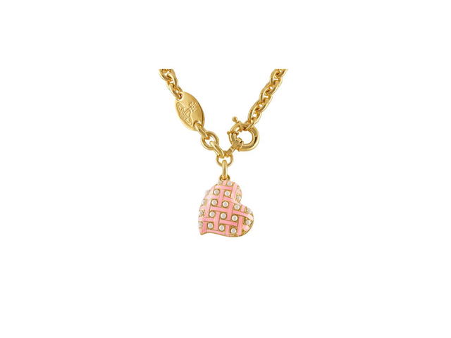 Vivienne Westwood Vivienne Westwood Valentines Heart Locket Necklace Gold-Creamrose Pearl-Pink Enamel - view 2