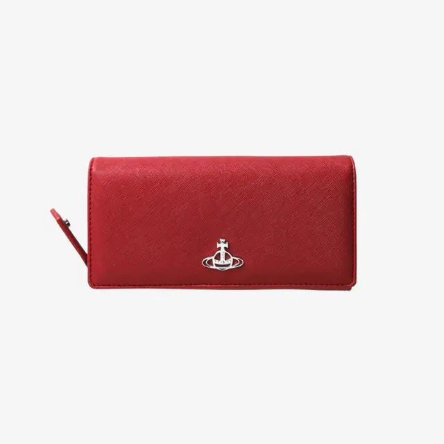 Vivienne Westwood Vivienne Westwood Vegan Bio Leather Saffiano Derby Classic Long Wallet Red - view 2