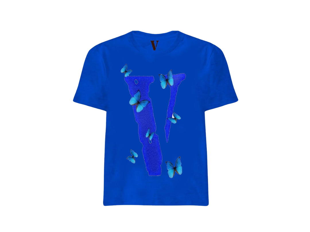 Vlone Vlone Butterfly T-Shirt Blue BLUE