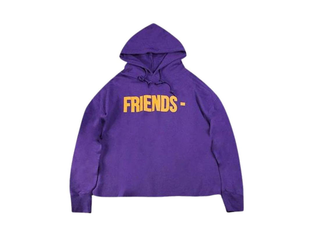 Vlone Vlone Friends-Classic Logo Hooded Fleece Purple-Yellow