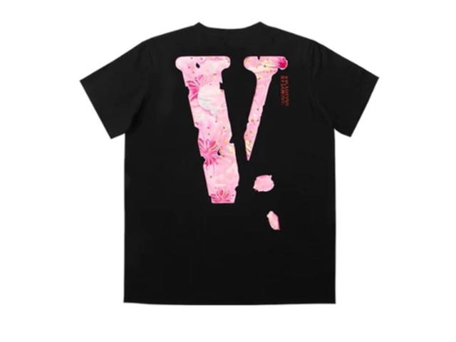 Vlone Vlone Friends Sakura Logo T-Shirt Black SS23 - view 2