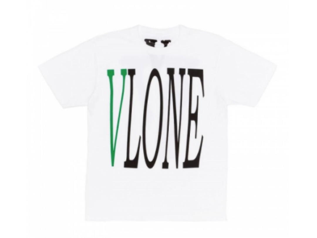 Vlone VLONE GREEN V T-SHIRT WHITE