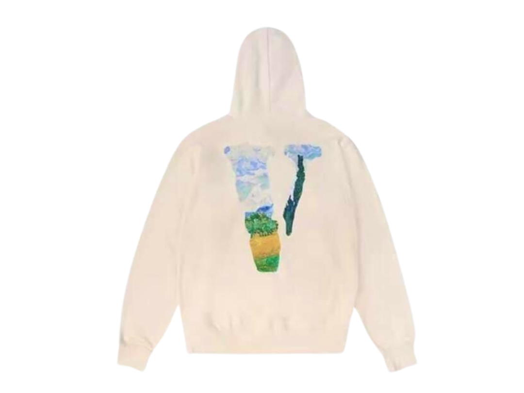 Vlone Vlone Logo Stape Hoodie Cream