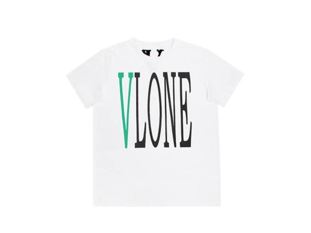 Vlone Vlone Logo T-shirt Green-White - view 1