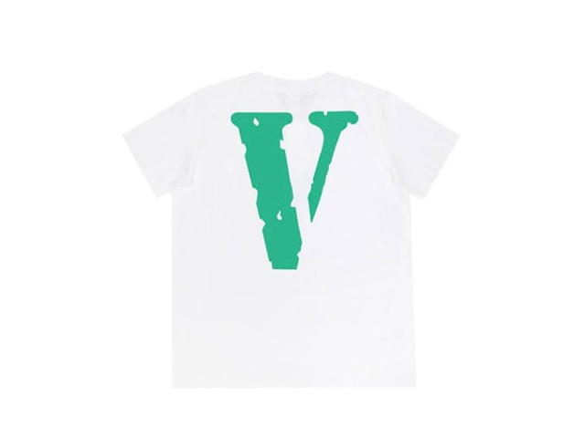 Vlone Vlone Logo T-shirt Green-White - view 2