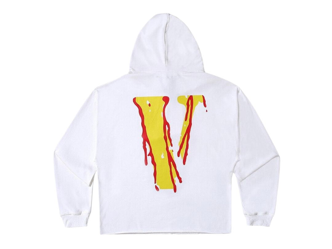 Vlone Vlone Smiley Face Cotton Hoodie White