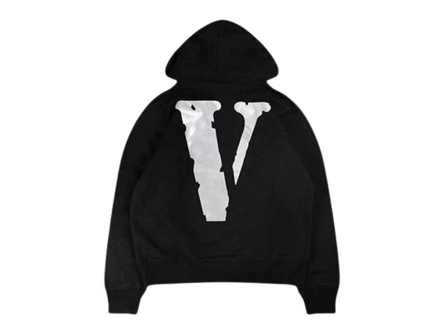 Vlone Vlone Staple 3M V Logo Hoodie Black White - view 2