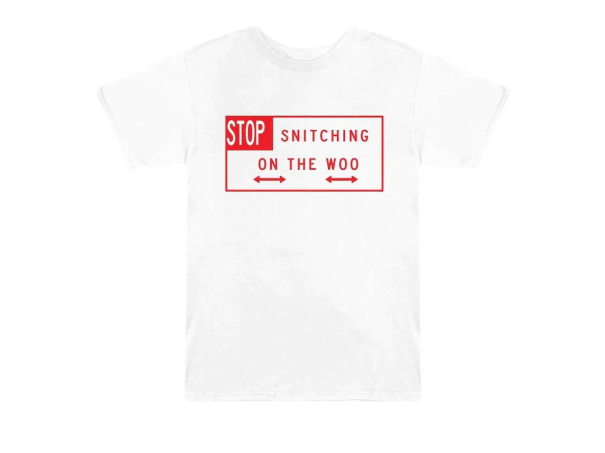 Vlone Vlone X Pop Smoke Stop Snitching T-shirt White/Red