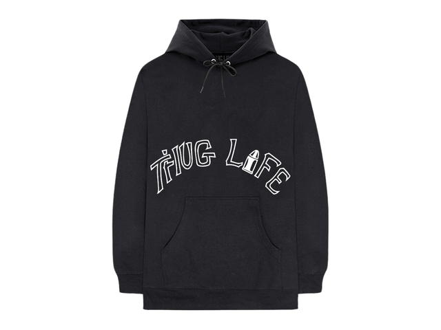 Vlone Vlone x Tupac Thug Life Tattoo Black Hoodie BLACK - view 1