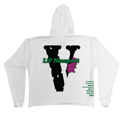 Vlone Vlone Yams Day Lil Newport Hoodie White