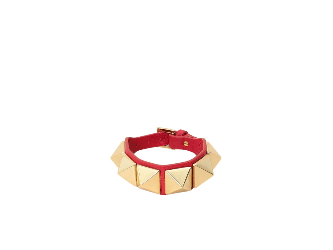Valentino Garavani Valentino Garavani Rockstuds Cuir Bracelet Pink