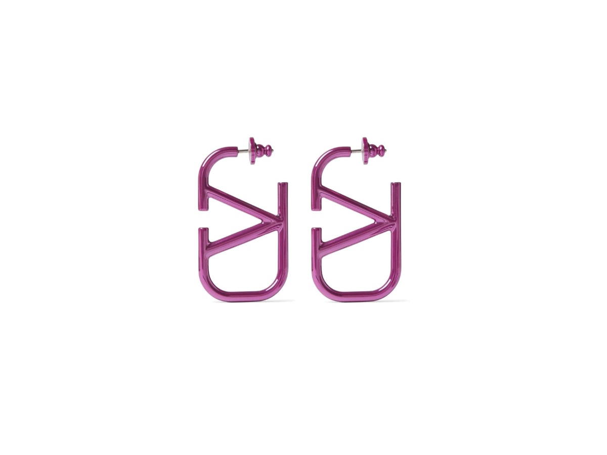 Valentino Valentino Vlogo Earrings Purple