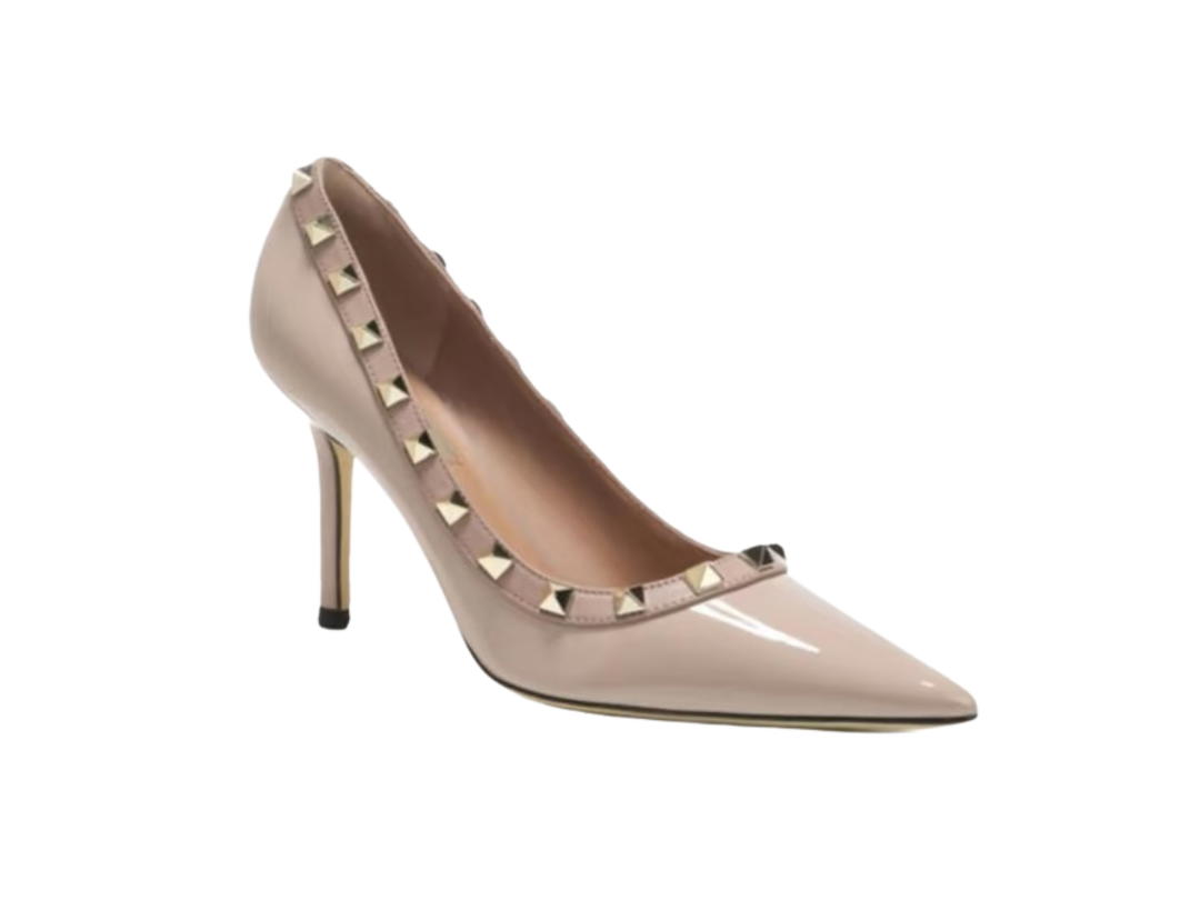 Valentino Valentino Rockstud Pointed Toe Heels Beige Nude (W)