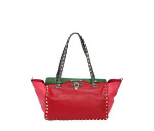 Buy Valentino Garavani Rockstuds Leather 2way Bag Red Green at Sasom – Authentic and Ready to Ship