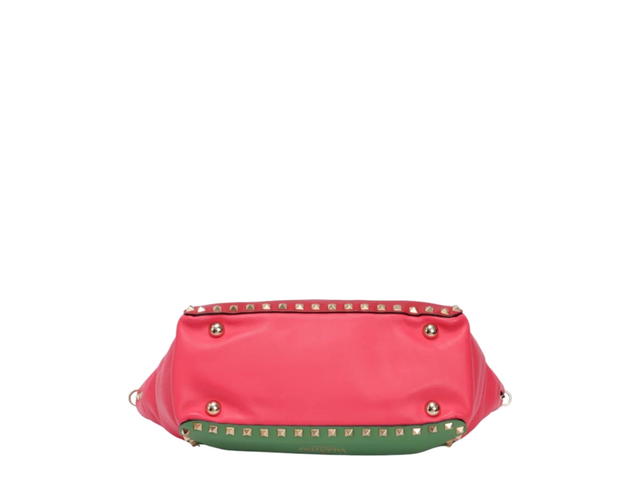 Valentino Garavani Valentino Garavani Rockstuds Leather 2way Bag Red Green - view 4