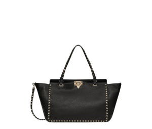 Buy Valentino Rockstud Trapeze Tote Bag Black at Sasom – Authentic and Ready to Ship